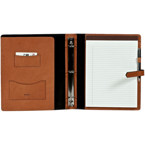 3-Ring English Bridle Leather Executive Binder & Padfolio - Style # 303 | Custom Leather Binder by McKinley Leather 3-Ring English Bridle Leather Executive Binder & Padfolio - Style # 303 | Custom Leather Binder by McKinley Leather