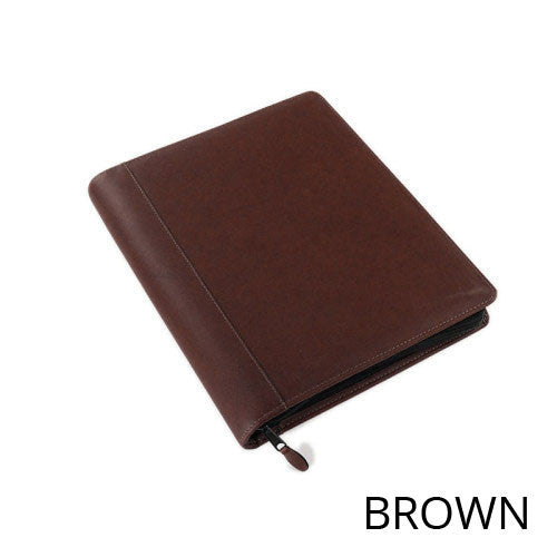 Executive Leather Zippered Binder with 3-Rings - Style #140