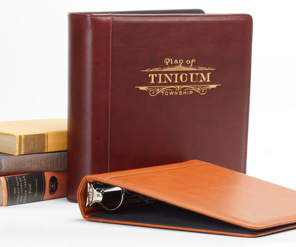 Small Leather Binder  Buy a Slide Tab 3 Ring Leather Mini Binder Online at  McKinley Leather